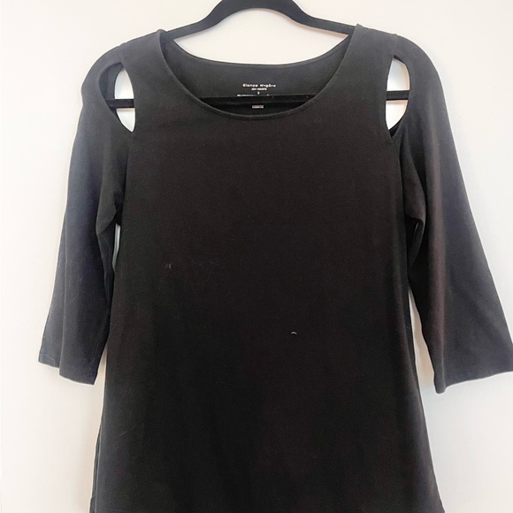 Black stretch cutout top - Picture 8 of 9